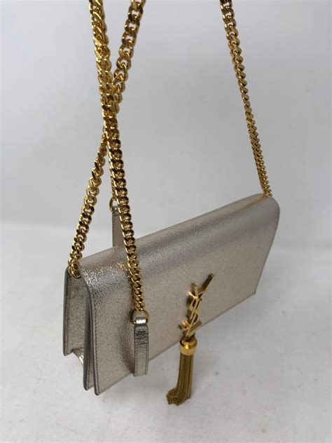 ysl silver chain bag